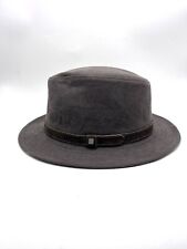 Wegener Mens Fedora Hat Linen Brownish Gray L/XL 60 cm