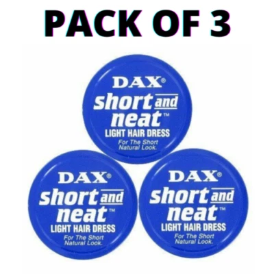 Dax hair wax blue short and neat hair dress 99g3x