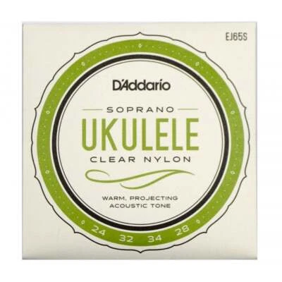 D'Addario EJ65S Extruded Nylon Soprano Ukelele Strings, Gauges 24-28 - Image 1 of 2