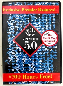 Raro Disco del Programa de Coleccionista America Online, Vintage AOL ver 5.0 "Falling CDs" - Imagen 1 de 5