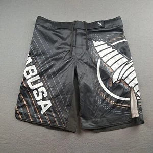 Hayabusa Fight Shorts Mens Size XL Black And White MMA Logo Performance - Picture 1 of 13