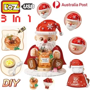 LOZ Christmas Santa Claus Building Blocks LED Night Light Aromatherapy Diffuser - Picture 1 of 10