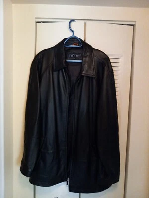 Perry Ellis Portfolio Jacket Mens Size Large Black Solid Full Zip Lined - Image 1 of 4