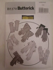Butterick 5370 Historical Gloves Pattern SML Victorian Renaissance Driving UC FF - Picture 1 of 2