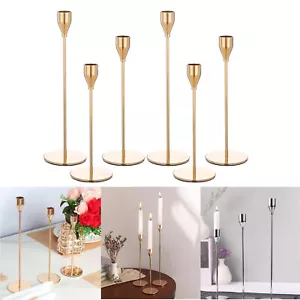 3pcs Nordic Tall Candlestick Candle Holders Dinner Decoration for Taper Candles - Picture 1 of 23