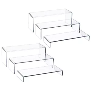Acrylic Display Riser 6 Pcs 12" Large Acrylic Risers Thickened to 5mm Clear R... - Picture 1 of 8