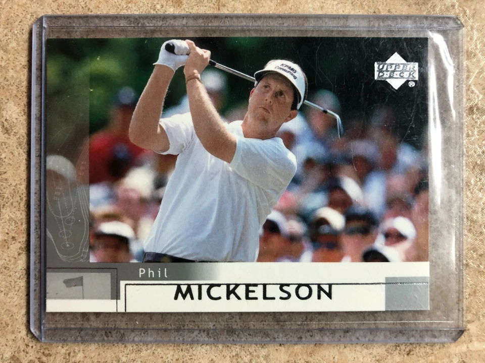 Base de golf UD Upper Deck 2002 #41 Phil Mickelson novato radiocontrol plateado paralelo Foto 1 de 1
