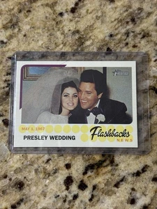 2016 Topps Heritage Elvis Presley Hochzeit Nachrichten Rückblenden Priscilla - Bild 1 von 2