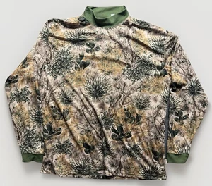 GameGuard Cactus Camo Mens 2XL Mock Neck Long Sleeve Performance Hunting T-Shirt - Picture 1 of 17