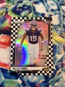 2024 DALLAS TURNER BLACK WHITE CHECKERBOARD ROOKIE - Picture 1 of 4