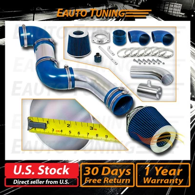 Kit de admisión de aire Ram corta + filtro AZUL para 96-02 Grand Marquis / Town Car 4.6 V8 Foto 1 de 4