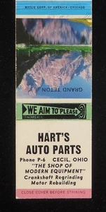 1950er Hart's Autoteile Kurbelwelle Nachschleifen Zollner Kolben Telefon P-6 Cecil OH - Bild 1 von 2