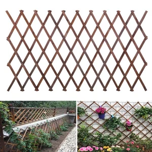 Expandable Garden Trellis, 38" x 89" Large Wooden Lattice Fence Wall Panel La... - Picture 1 of 7