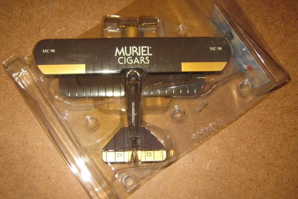 MODEL POWER BIPLANE MURIEL CIGARS Historical Aviation Diecast 1/48 Scale New - Image 1 of 4
