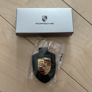 PORSCHE crest key ring key chain Black WAP0500950E Brand new and unopened - Picture 1 of 3