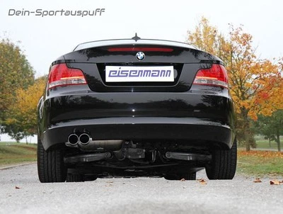 Eisenmann Sports Exhaust + VBR BMW 1 Series E82 E88 125i with M Package 2x76mm Sharp - Image 1 of 2