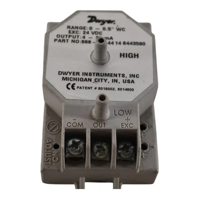 Dwyer Instruments 668-2 Differential Pressure Transmitter (0-0.5''w.c.) - Image 1 of 4