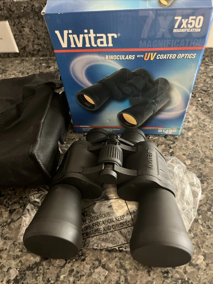 Binoculares Vivitar 7 x 50 aumento - óptica recubierta de UV - ¡Caja original usada en excelente estado! Foto 1 de 3