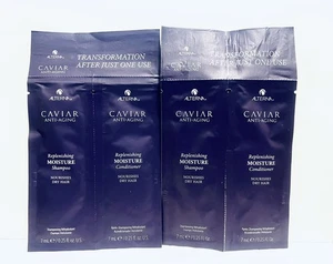 Set Campione Shampoo e Balsamo Idratante Restituente Antietà Alterna CAVIAR - Foto 1 di 3