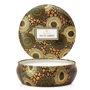 VOLUSPA JAPONICA BALTIC AMBER 3-DOCHT-DOSE KERZE KOKOSWACHS 40 H 12 OZ NEU - Bild 1 von 6