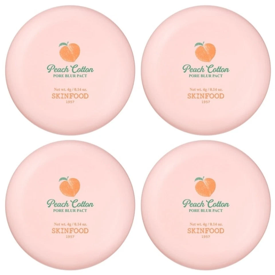 SKINFOOD Peach Cotton Pore Blur Pact 4g*4Pcs - FREE SHIPPING - Image 1 of 1