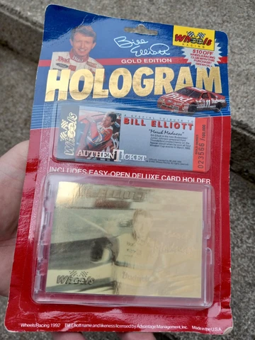 1992 Wheels Bill Elliott Gold Hologram March Madness Card & Ticket - Unopened # Cover