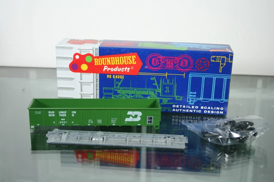 HO Scale Roundhouse 1350 Burlington Northern 40' Gondola 568974