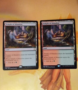 MTG Temple of Abandon x2 NM Theros Beyond Death Magic the Gathering - Foto 1 di 6