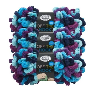 (3 Pack) Lion Brand Yarn 516-210AS Off the Hook Loop Yarn, Hypnotic - Picture 1 of 5