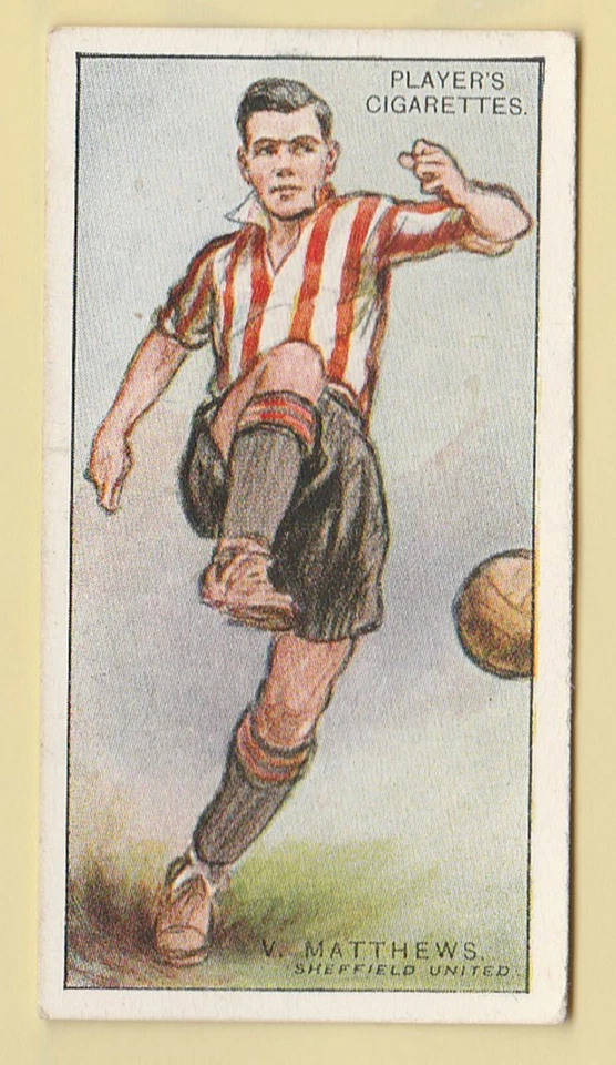 Football John Players Association Footballers 1928-29 #65 V. Matthews  Sheff Utd - Image 1 of 2