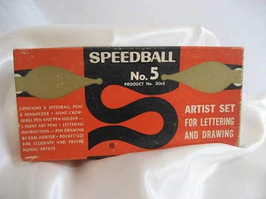 Vintage Hunt Speedball No. 5 Artist Set Includes Instructions Horter Pen Drawing - Picture 1 of 4