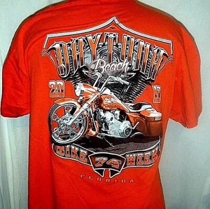 74TH Anniversary Daytona Beach 2015 Bike Week Shirt Size XL Motorcycle - Picture 1 of 5