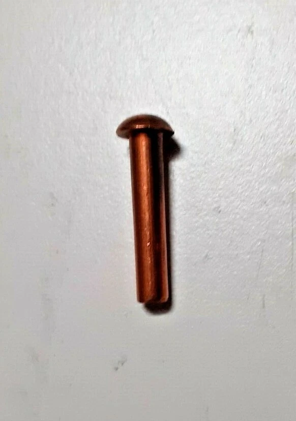 RIBATTINI TESTA BOMBATA RAME COTTO 0 3X10 mm  conf 100 PZ - Immagine 1 di 2