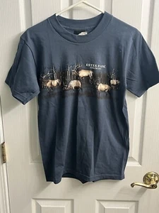 Estes Park Colorado Shirt Blue Mens Size Small New With Tags Elk Herd - Picture 1 of 5