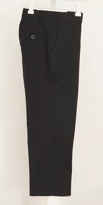 Pantalones de traje negros para niños Calvin Klein frente plano ajuste regular 6 Foto 1 de 4