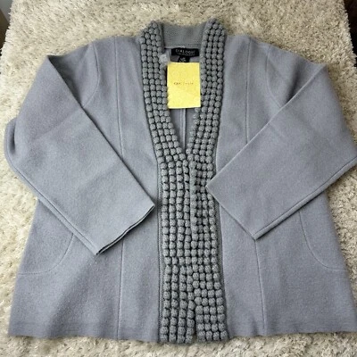 Vintage 90’s Dialogue Women’s Gray  Wool Jacket/Cardigan size 2X - Image 1 of 4