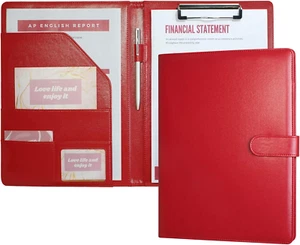 Cartella Porta Documenti A4 Pu Pelle Portablocco Con Pinza Cartellina Portadocum - Foto 1 di 12