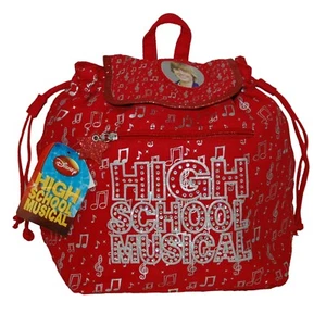 ZAINO PICCOLO LICEO MUSICAL Disney HSM tela morbida stampa rosso argento - Foto 1 di 4