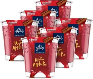 Glade Jar Candle Up to 42 Hour Burn Time, Warm Apple Pie, Pack of 6 (6 x 129g) - Picture 1 of 5