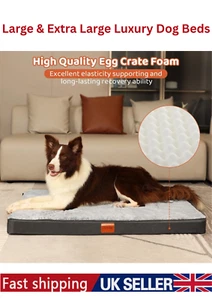 Premium Orthopedic Memory Foam Dog Bed Waterproof Pet Dog Crate Jumbo Mattress - Picture 1 of 11