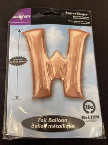 33 inch Letter W Rose Gold Balloon - Picture 1 of 5