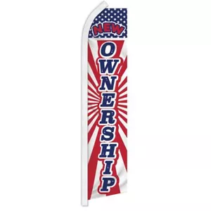 "NEW OWNERSHIP" advertising super flag swooper banner business sign welcome open - Picture 1 of 10