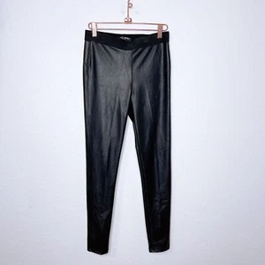 David Lerner Faux Leather Leggings Size Medium Color Black  Waist High Rise - Picture 1 of 7