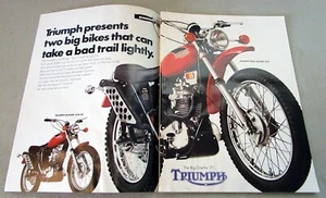 Triumph Trail Blazer 250 1971 motocicleta original folleto a color desplegable - Imagen 1 de 2