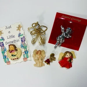 Lotto spille angelo di Natale 6 pezzi assortite  - Foto 1 di 5