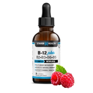 B-12 Plus B2 B3 B6 B5 Vitamin B12 Liquid Vitamin B12 Complex, Methylated - Picture 1 of 8
