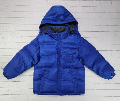 GAP Kids Boys Warmest Jacket Puffer Coat 8 M Bright Blue Fleece Lined Pockets - Image 1 of 4