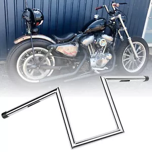 Manillar de barra de arrastre cromado de 1" 25 mm para motocicleta compatible con Yamaha V Star XVS 650 1100 - Imagen 1 de 11
