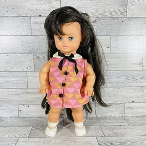 Vintage Bella Puppe Made in France braune lange Haare 12 Zoll offene schließende Augen - Bild 1 von 14
