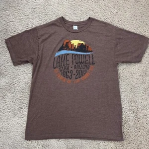 Lake Powell T-Shirt Spectra USA Mens L Utah Arizona 1963-2013 Brown Graphic  Tee - Picture 1 of 9